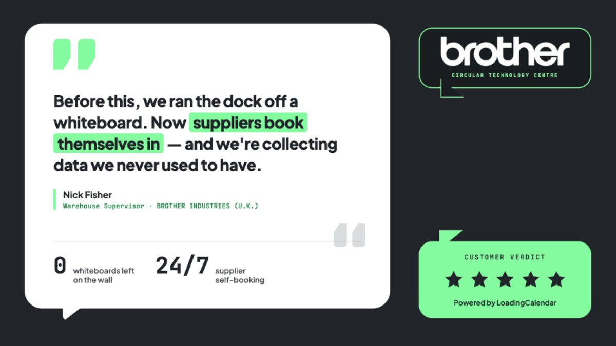 Brother Industries UK: Zeitfensterplanung statt Whiteboard