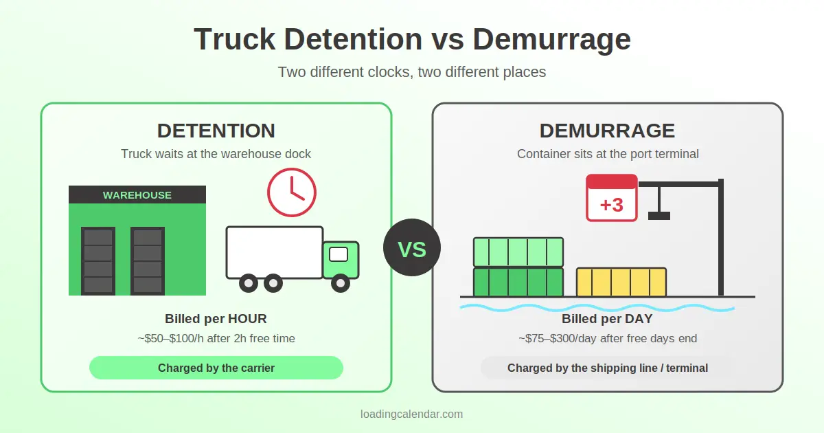 Was ist LKW-Standgeld? Standgeld vs. Demurrage erklärt